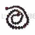 Childs Blackforest Polished Dark Cherry Black Baltic Amber Bead Necklace 40cm (XXL)
