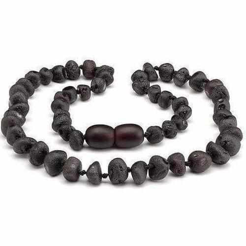 Childs Cherryaid Raw Unpolished Cherry Baltic Amber Bead Necklace 40cm (XXL)