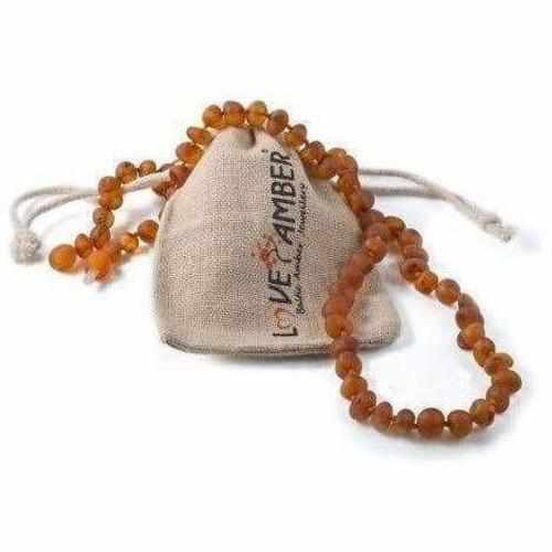 Childs Cocoa Brown Raw Cognac Baltic Amber Bead Necklace