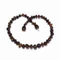 Childs Evergreen Polished Green Baltic Amber Bead Necklace 40cm (XXL)