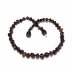Childs Evergreen Polished Green Baltic Amber Bead Necklace 40cm (XXL)