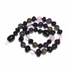 Childs Gaia Black Cherry Baltic Amber Amethyst Rose Quartz Labradorite Gemstone Necklace 40cm (XL)