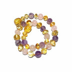 Childs Tara Honey Baltic Amber Amethyst Rose Quartz Gemstone Bead Necklace 40cm (XL)