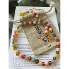 Girls Mermaid Honey Baltic Amber Pink Blue Green Dragon Agate Gemstone Necklace