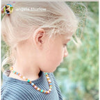 Girls Mermaid Honey Baltic Amber Pink Blue Green Dragon Agate Gemstone Necklace