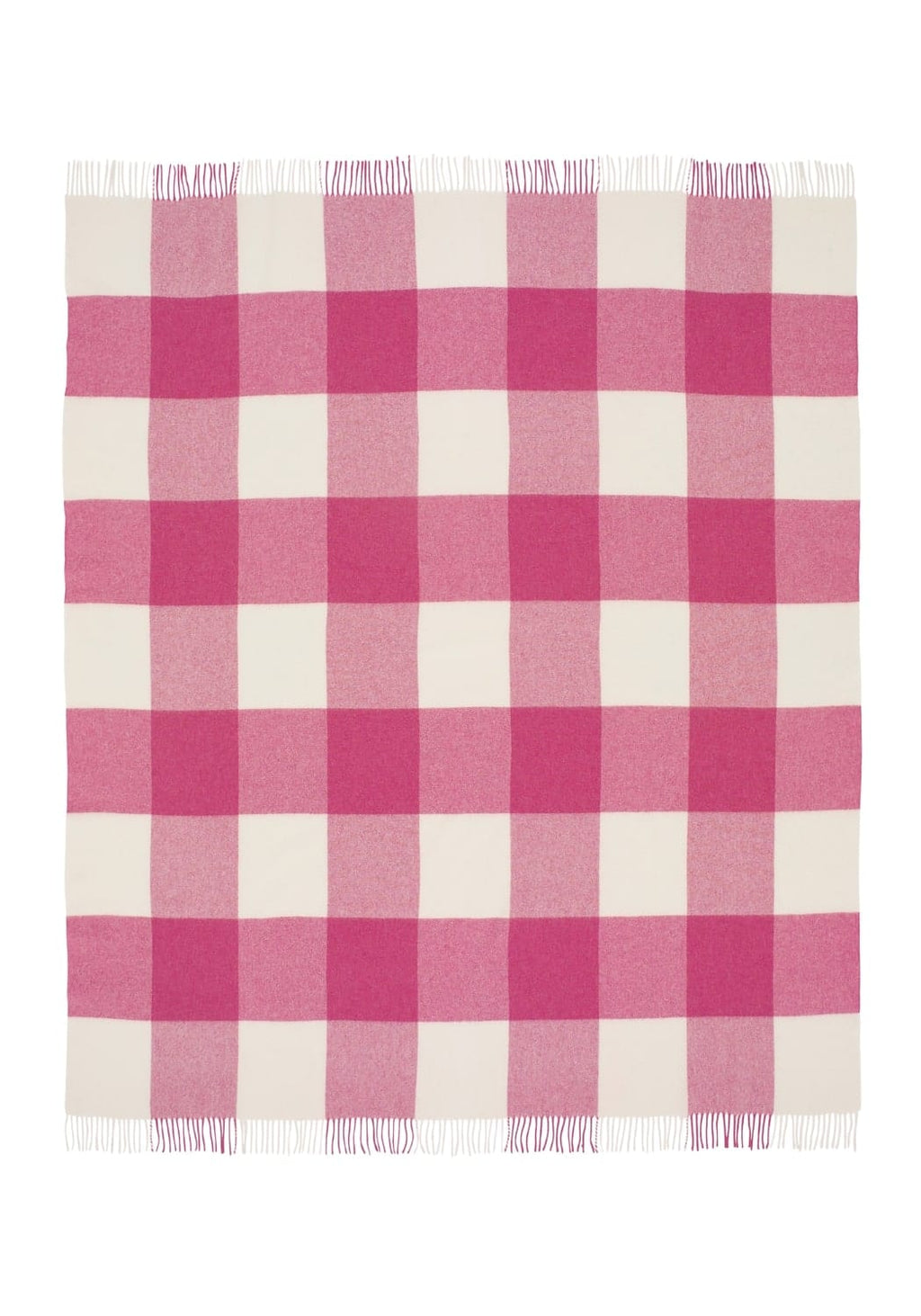 Lucy's Raspberry Checker Throw