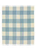 Lucy's Sky Blue Checker Merino Throw Blanket