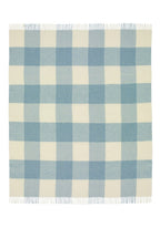 Lucy's Sky Blue Checker Merino Throw Blanket