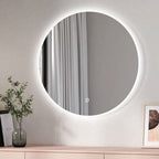 Round Wall Mounted LED Mirror 80cm