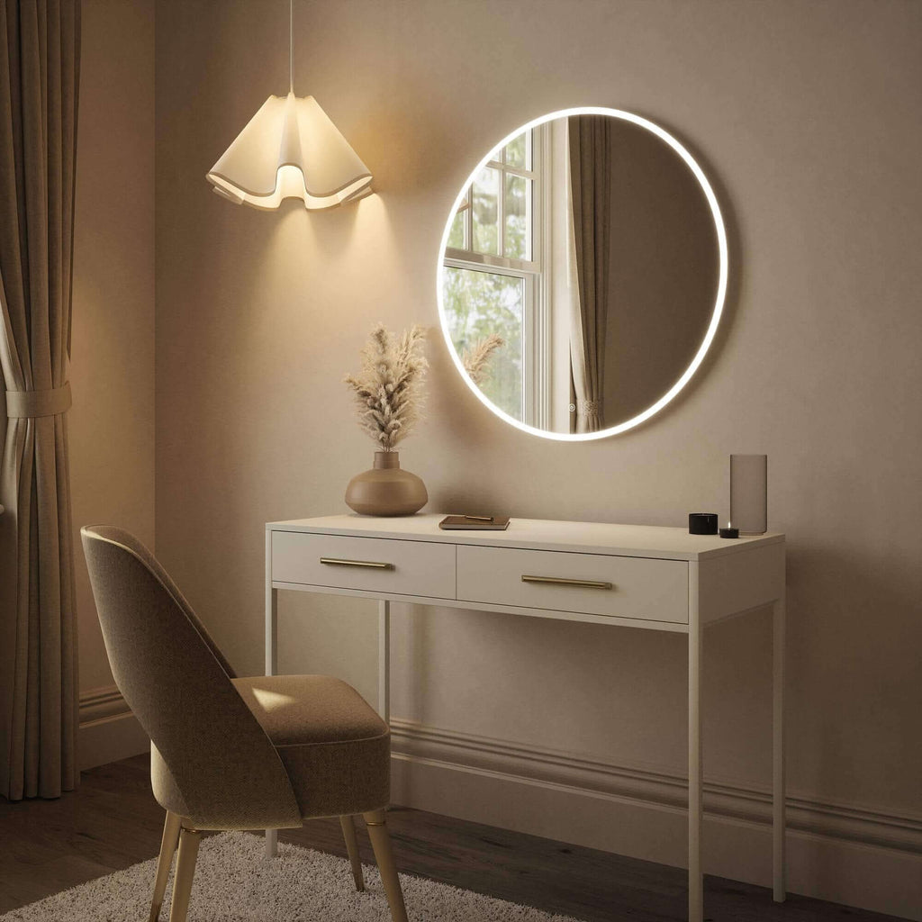 Round Wall Mounted LED Mirror 80cm