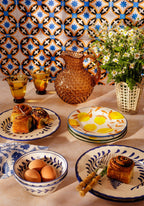 Buds in May — Hand-Painted Lunch Plates Inspired by Matisse Set of 4