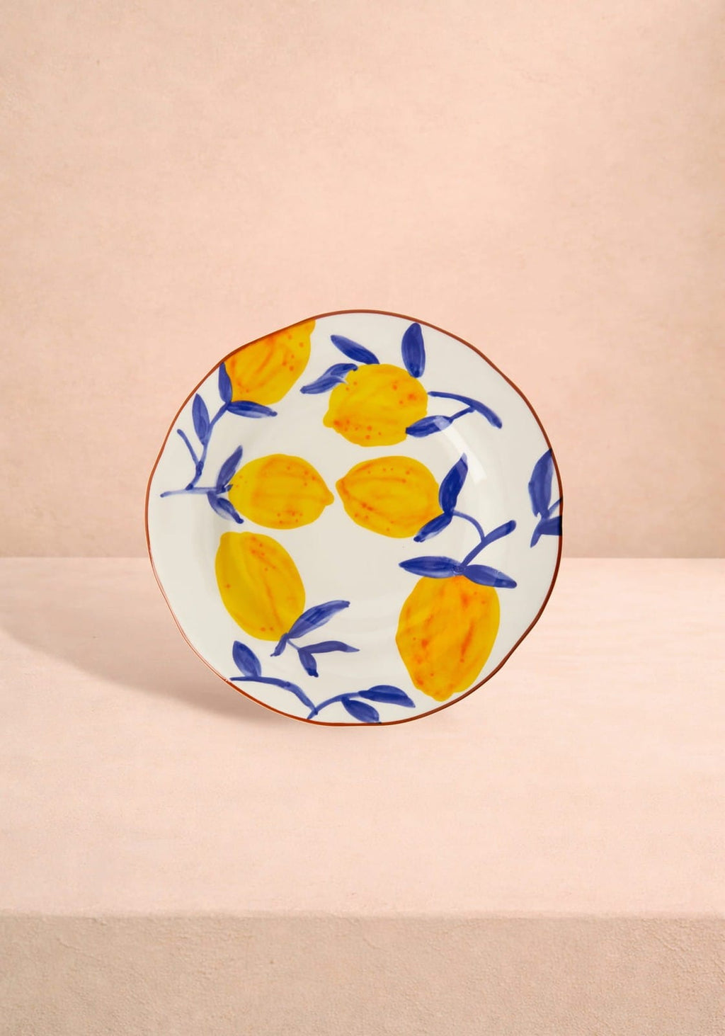 Buds in May — Hand-Painted Lunch Plates Inspired by Matisse Set of 4