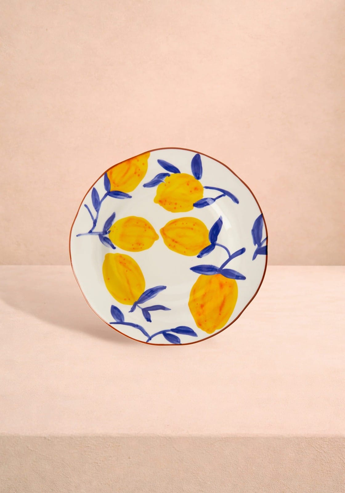 Buds in May — Hand-Painted Lunch Plates Inspired by Matisse Set of 4