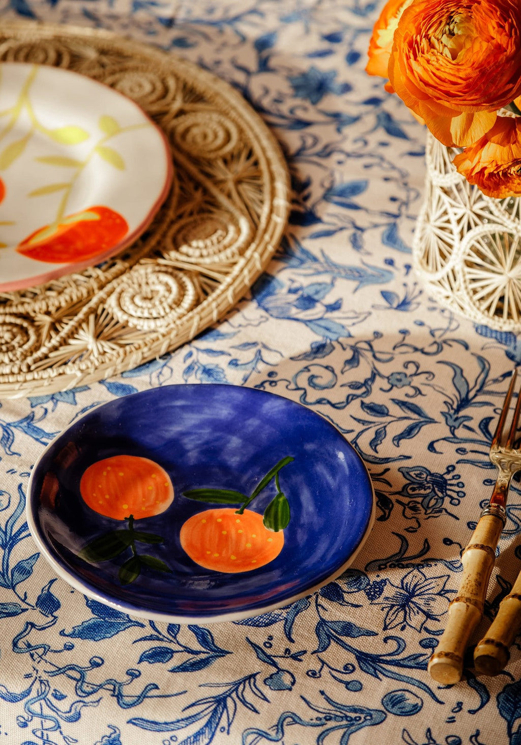 Peaches and Keen Plates After Matisse - Set of 4