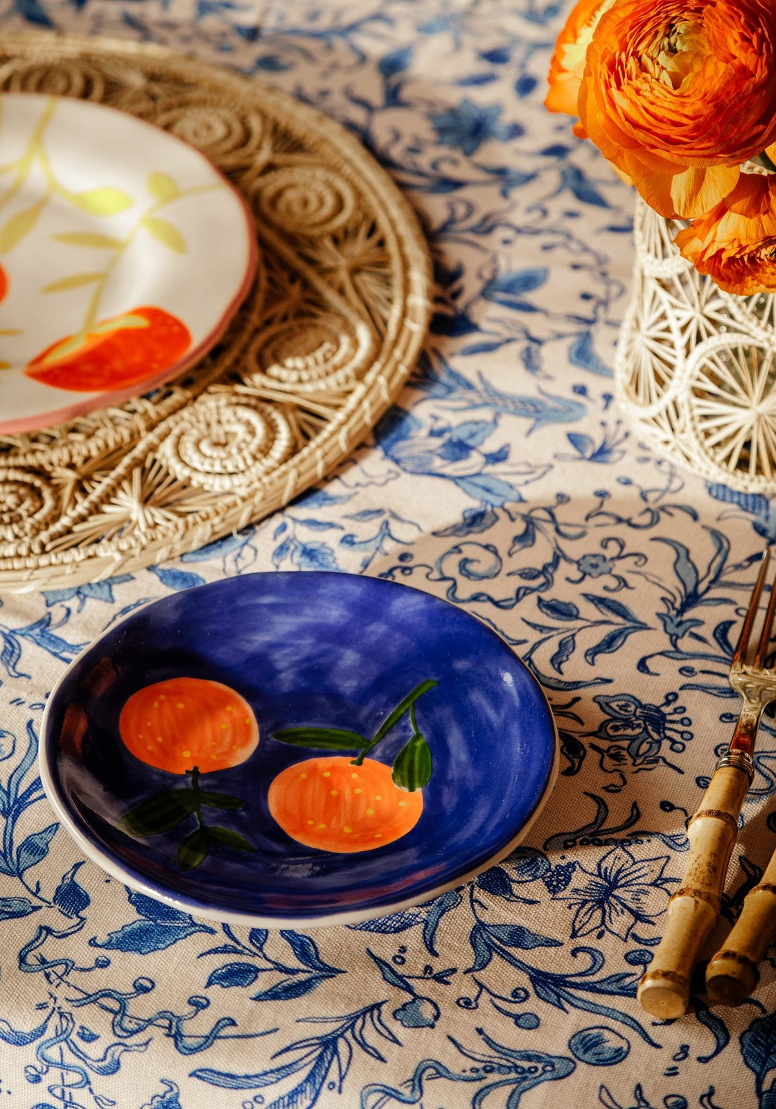 Peaches and Keen Plates After Matisse - Set of 4