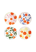 Lunch Plates Twig Oranges - Set of 4