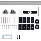 Modern Sliding Barn Door Hardware Kit Track System Gear Set Divider