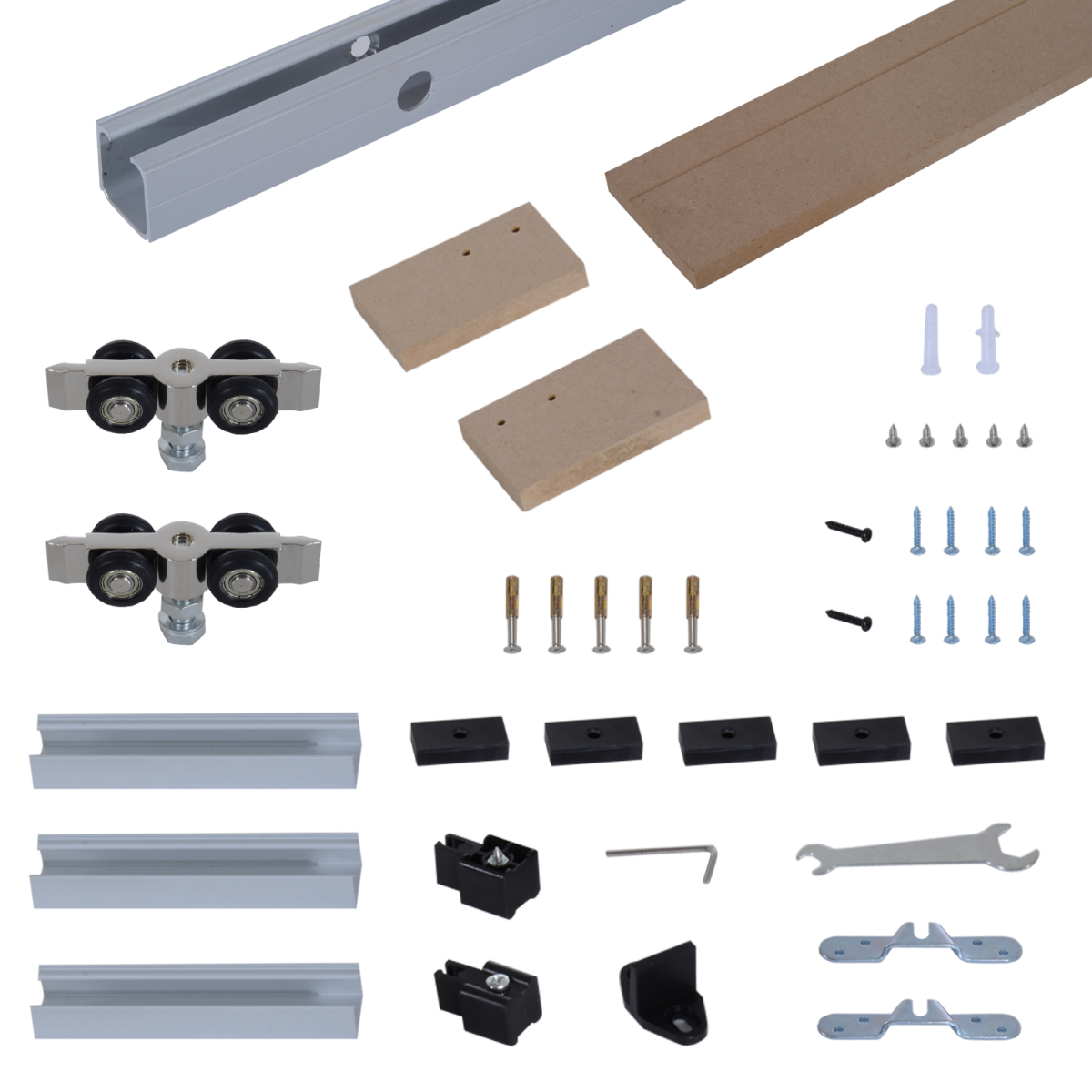 Sliding Barn Door Closet Hardware Track Kit for Slingle Door 6.5FT/2000mm