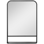 Rectangle Wall Mirror with Shelf 70 x 50 cm, for Living Room, Bedroom