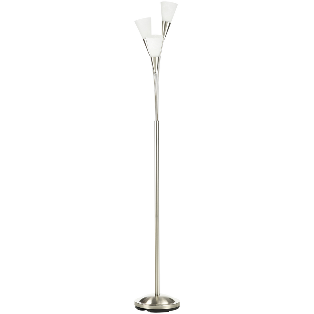 Modern Upright Floor Lamp with 3 Light, Steel Base for Living Room