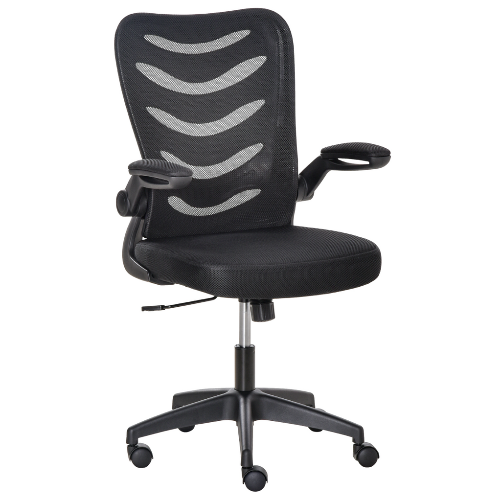 Mesh Office Chair Home Swivel Task Chair, Lumbar Support, Black
