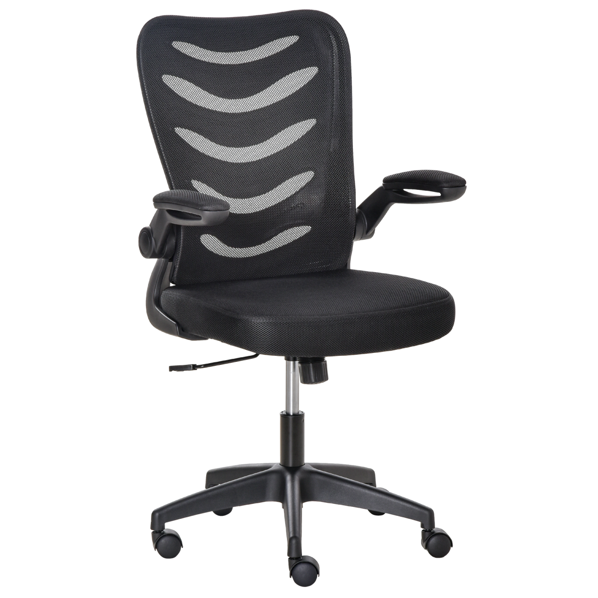 Mesh Office Chair Home Swivel Task Chair, Lumbar Support, Black