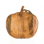 Wooden Pumpkin Serving Tray Handcrafted Mango Wood Board 30cm