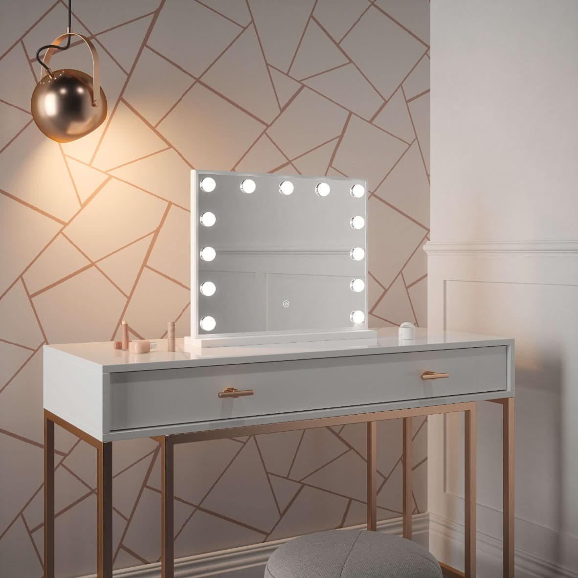 Small Vanity Face LED Mirror 50x42cm