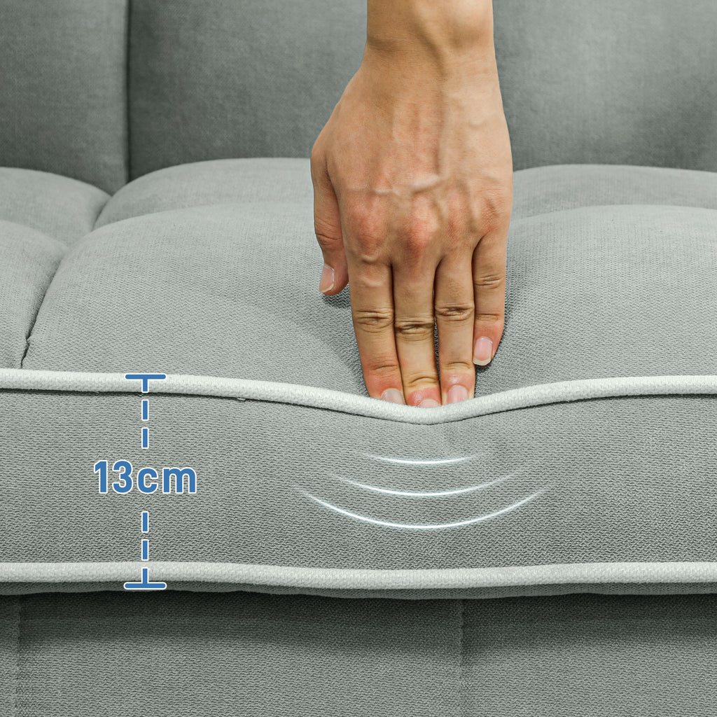 2 Seater Pull Out Sofa Bed with Adjustable Backrest