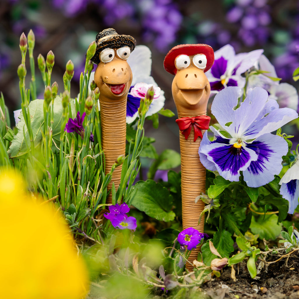 5 Piece Mini Garden Worm Ornaments Resin Plant Pot Figurines
