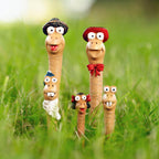 5 Piece Mini Garden Worm Ornaments Resin Plant Pot Figurines