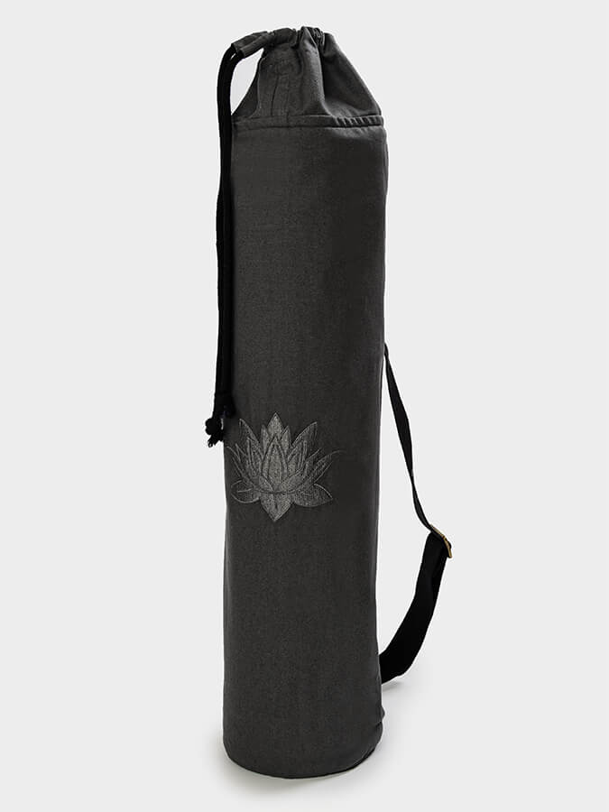 Yoga Studio GOTS Organic Cotton Lotus Yoga Mat Bag Grey