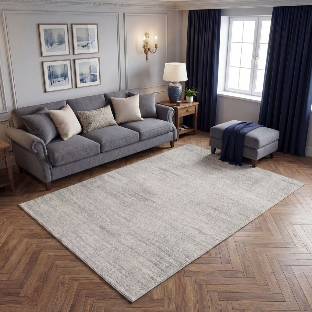 Cream & Grey Abstract Rug