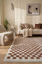 Moodi Shaggy Terra Pixelate Rug