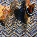 Washable Mat Chevron Design in Multicolour