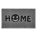 Home Smile Inlay Embossed Spaghetti Doormat 75x44cm Grey
