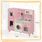 Play Kitchen Kids Kitchen Set with Lights and Sounds - Pink