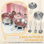 Play Kitchen Kids Kitchen Set with Lights and Sounds - Pink