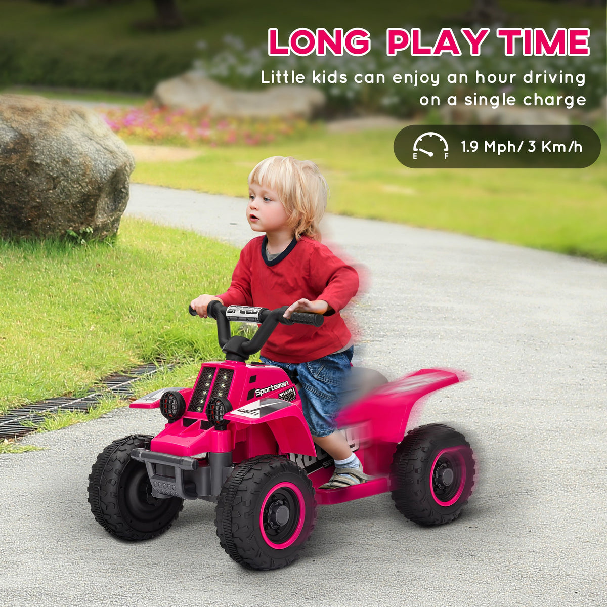 6V Electric Quad Bike for Kids w/ Forward Backward