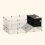 DIY Small Animal Cage w/ Elevated Huts for Guinea, Rabbits