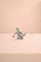 Pheasant Feathered Pewter Napkin Ring - Set of 4