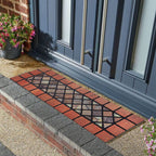 Eco-Friendly Recycled Rubber Step Mat - Red Border
