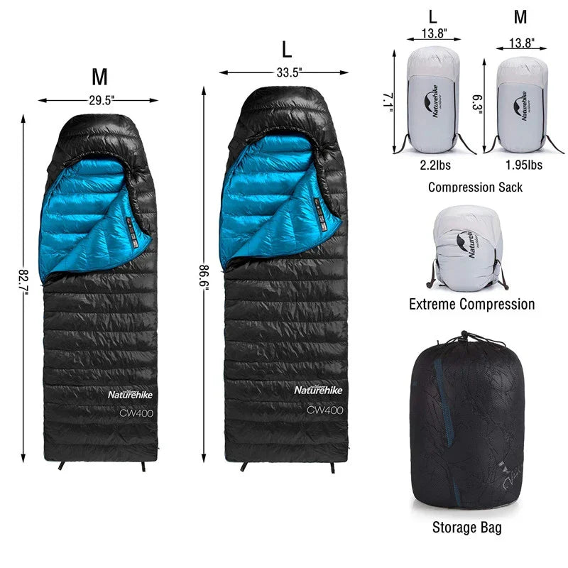 Naturehike Duck Down Sleeping Bag 650g- Various Sizes
