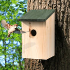 Wooden Bird Nesting Box 30mm Entrance Hole Garden Bird House