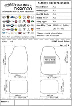Universal 4pc Spaghetti Car Mat Set