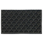Indoor Dirt-Trapper Easy-Clean Doormat - Fan Pattern Black
