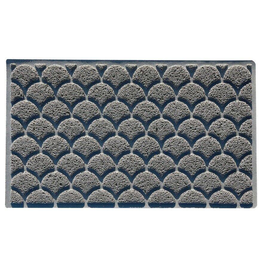 Indoor Dirt-Trapper Easy-Clean Doormat - Fan Pattern Grey