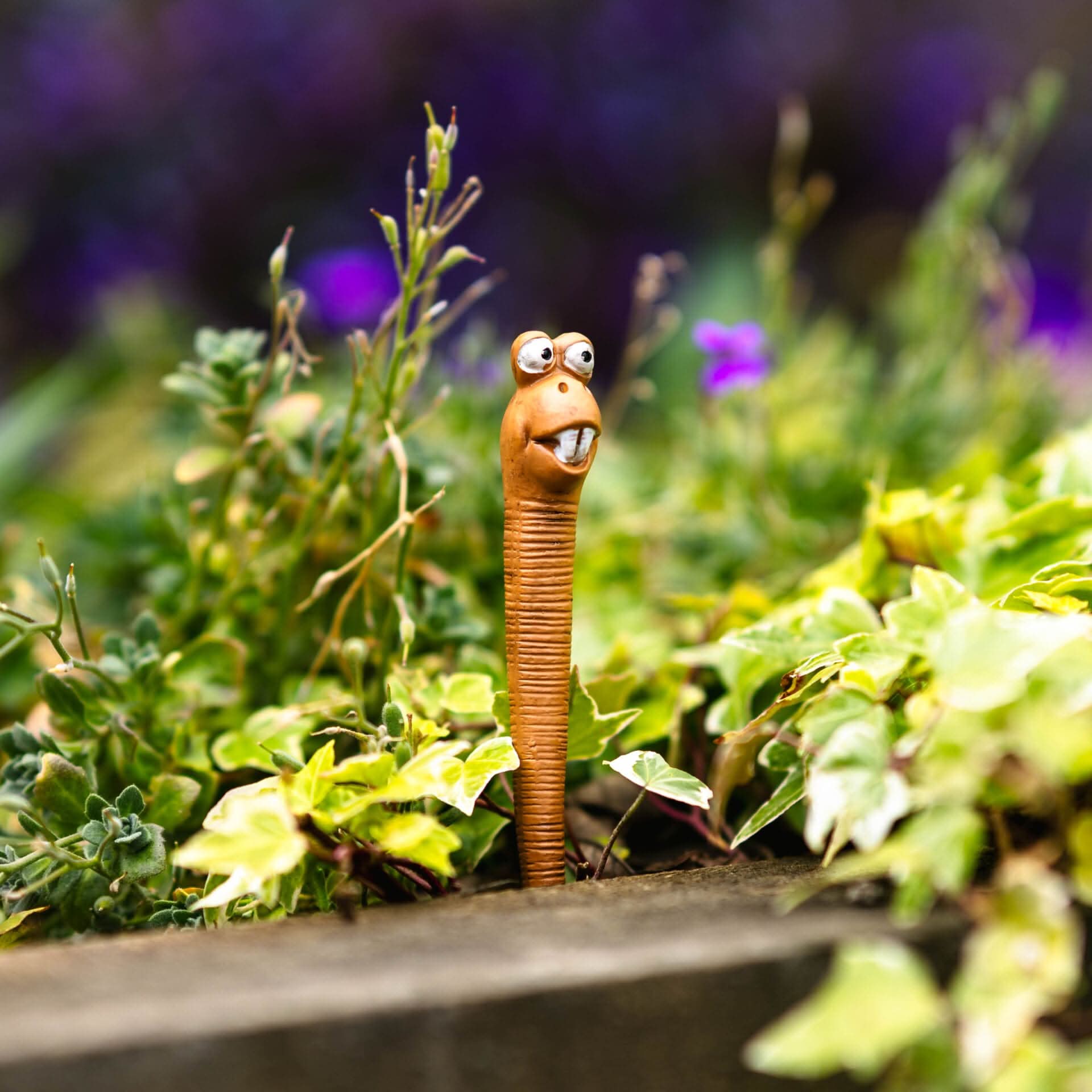 5 Piece Mini Garden Worm Ornaments Resin Plant Pot Figurines