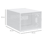 8PCS Stackable Clear Plastic Shoe Storage Box for UK/EU Size 8.5/43