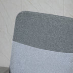 Office Chair Linen Fabric Swivel Computer Desk Chair Home Study Adjustable Chair with Wheels, Grey